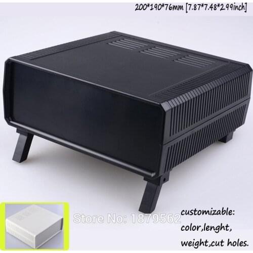 [2 colors] 200*190*76mm plastic electronics project box PLC instrument cases abs juntion box PCB electrical control switch box