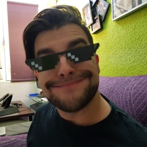 2020 Deal With It Fashion Sunglasses Men Thug Life Glasses Women Black Mosaic Hot Sell Plus Polygonal 8 Bits Style Pixel Oculos