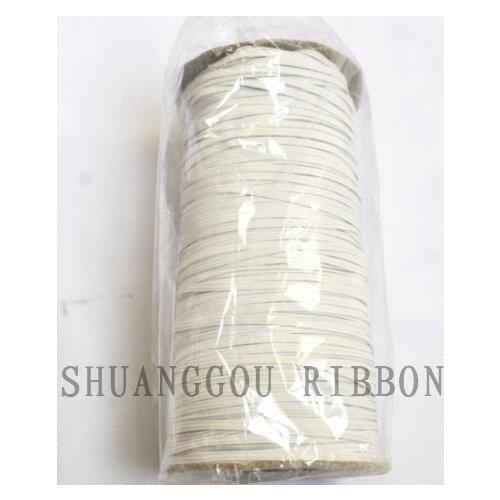 3mm width 260meters Braided Elastic Cord.white