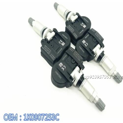 4Pcs/Lot 1K0907253C 1K0-907-253C TPMS Tire Pressure Monitor System Sensor Fit For AUDI A3 A4 A5 Q5 S4 S5 TT BEETLE CC 433MHz