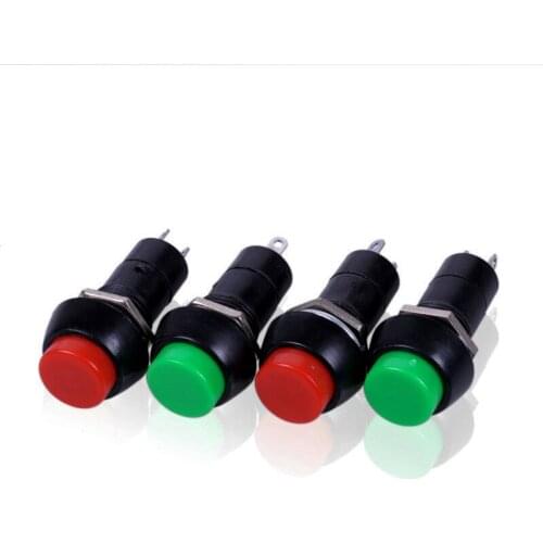 50pcs 3A 250V Self-Lock Push Button Switch 2 PIN 12mm Latching Self Locking Switch G101 PBS-11A