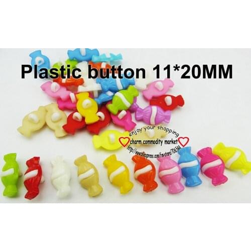 50PCS Candy Button Sweet Colors Dyed Plastic Cartoons Buttons Cartoon Kids Sewing Clothes AccessoryP-237