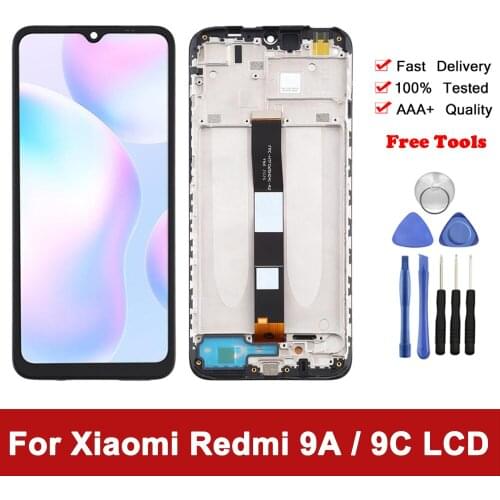 6.53" Original Display For Xiaomi Redmi 9A / 9C LCD Display Screen Touch Digitizer Assembly LCD For Redmi 9C Display Repair Part