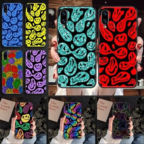 Smile face luck Art Phone case For Huawei Honor 6 7 8 9 10 10i 20 A C X Lite Pro Play black tpu bumper trend coque art Etui