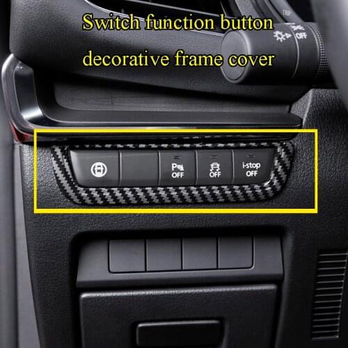 For Mazda3 Mazda 3 Axela 2019 2020 Car Switch function button decorative frame cover molding sticker car decoration accessories