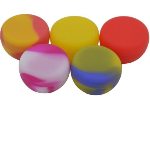 10pcs Functional 5.6ml silicone jars dab wax container dry herb wax silicone weed jar wax bho vaporizer oil containers