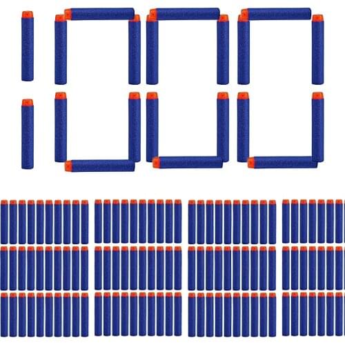 Blue Soft Hollow Hole Head Bullets 7.2cm For Nerf Refill Darts Toy Gun Bullets For Nerf Series Blasters Xmas Kid Children Gift