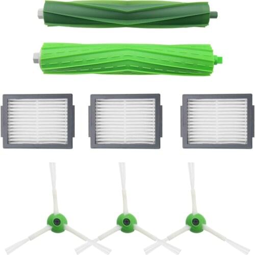 Hepa Filter + Side Brush + Brush Roll for iRobot Roomba i7 E5 E6 Series Robot Vacuum Cleaner Replacement Spare Parts