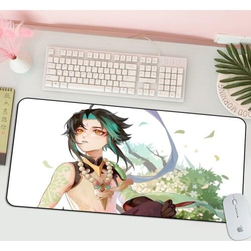 Ningguang Genshin Impact High Speed Mousepad Large Gaming Mouse Pad Anti-slip Perfect Locking PC Computer Desk Mat Anime