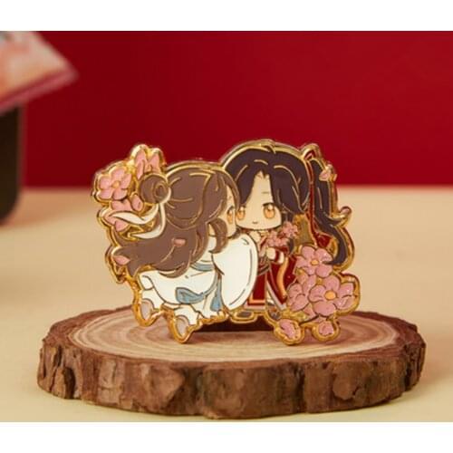 Tian guan ci fu Xie lian Hua cheng Metal badge brooch pin collection cute Limit Cos fashion Christmas gift
