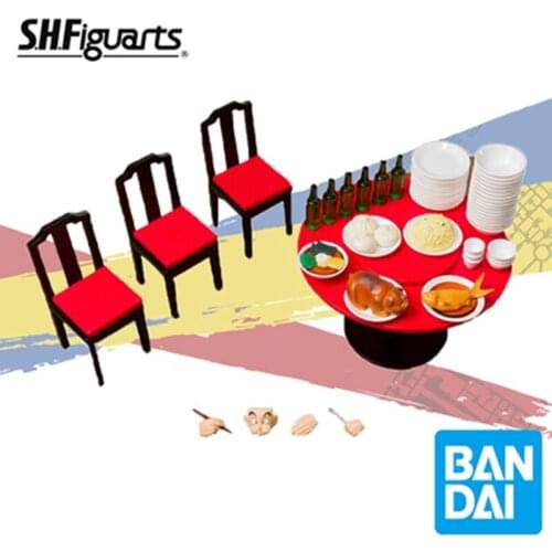 Bandai SHF DBZ Monkey King Eight-point belly belly Eight-point full table scene set without toy model