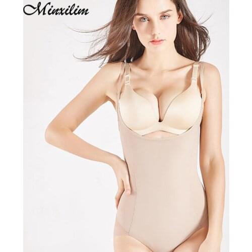 Minxilim New Women Bodysuits Shaper High Waist Panties Control Pants Clincher Waist Corset Slimming Sexy Corrective Underwear