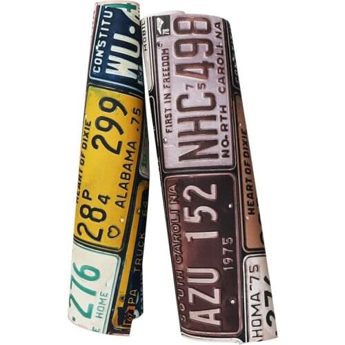 Retro Old Number Loft Wallpaper Waterproof Wall Background for Bar Coffee Room PVC Wall Paper Roll Stereoscopic Look 10Mx53CM