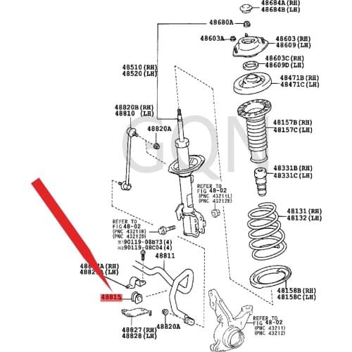 Front stabilizer bar bush 2000-Toy ota RA V4 Front stabilizer bar rubber sleeve Front balance bar rubber rubber ring