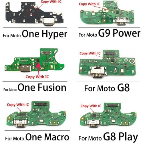 USB Charging Port Board Flex Cable Connector For Motorola Moto One Macro Hyper Fusion Vision Action Power G8 Power Lite