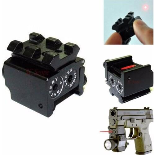 Adjustable Red Laser Sight with 20mm Rail Mount Fit for Glock 17 19 Pistol Guns Glock Hunting Accessory