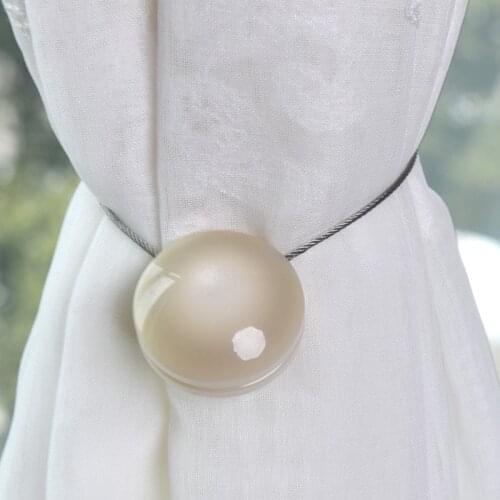 Curtain Straps Tied Resin Home Decor Curtain Holder Magnet Simple Cat-eye Curtain Buckles European Style Curtains Accessories