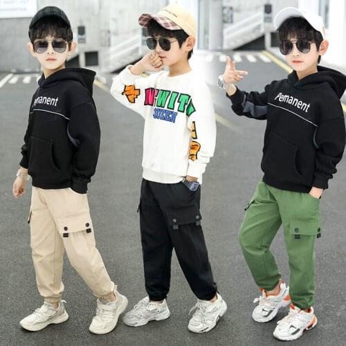 Spring And Autumn Boys Overalls, Big Kids' Sports Casual Pants, Loose Western Style All-match Trousers, Suitable for 4-14 Years
