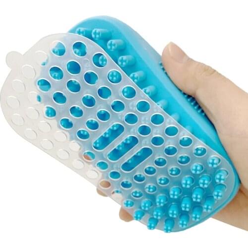 Pet Grooming Brush TPR for Remove Loose Hair Shower Cleaning Supplies Grooming Massage Tool