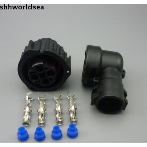 Shhworldsea 4Pin 1-967325-3 Auto Sensor plug with sheath for Car connector Socket oil exploration,railway etc,Waterproof IP67/69