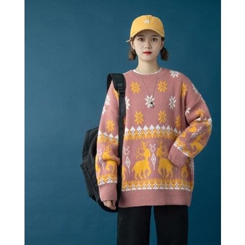 Loose Knitted Sweater Woman 2020 Jumpers Long Sleeve Woman Pullovers Sweaters Casual Autumn Winter Sweat Oversize Femme AA5614