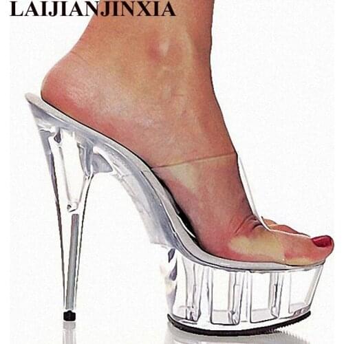 LAIJIANJINXIA 15 cm high heel Shoes. Evening sexy performance womens shoes. Waterproof nightclub dance slipper