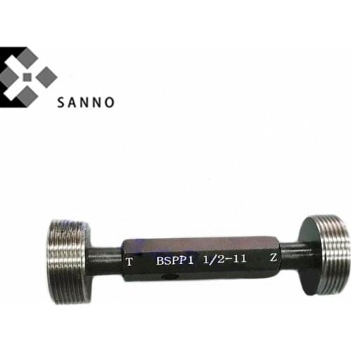Screw thread straight pipe plug gauge BSPP1/8, BSPP3/8, BSPP3/4, BSPP 2 inch precision thread plug gauging go nogo gage