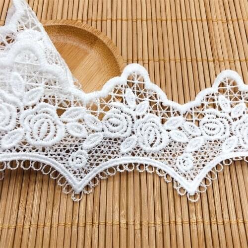 Ivory White Water-Soluble Hollow Lace Trim Milk Silk DIY Dress Products For Crafts Sewing Accessoires