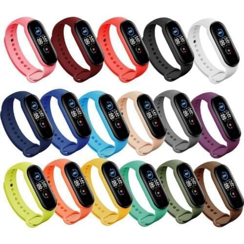 Xiomi Band 3 4 Sports Strap Watch Band Silicone Wrist Strap For xiaomi mi band 3 4 Smart Bracelet Replacement Miband 5 Strap