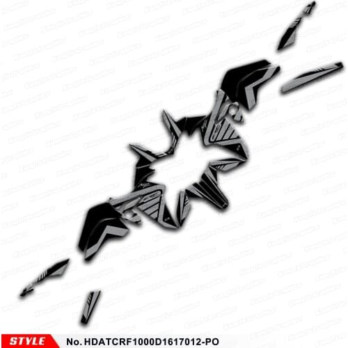 AFTERMARKET Vinyl Wraps Custom Stickers Graphics for Africa Twin CRF1000D CRF1000L 2016 2017, Style No. HDATCRF1000D1617012-PO