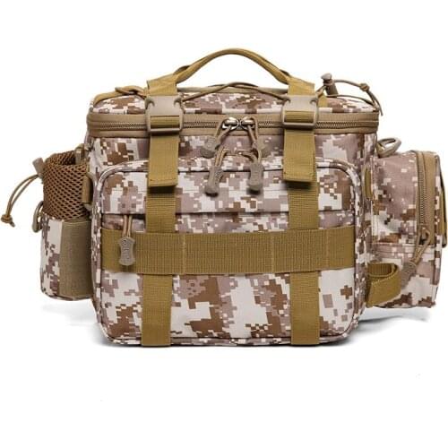 Fishing bag fishing gear bag high-end outdoor sports bag camping bag lu sub-pack camouflage waterproof waist bag one hair