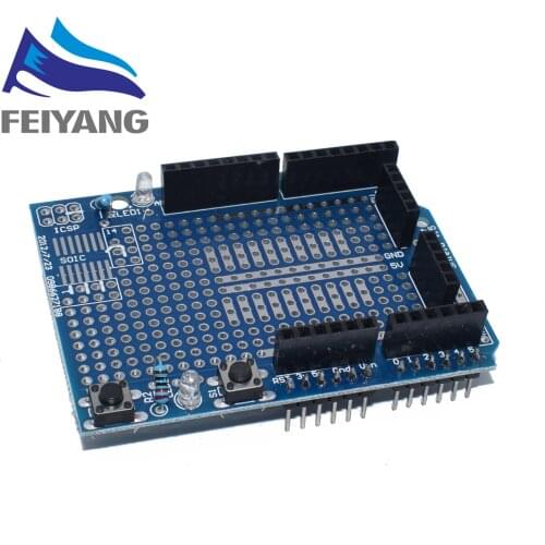 10PCS Smart Electronics UNO Proto Shield prototype expansion board with SYB-170 mini breadboard based For UNO ProtoShield DIY