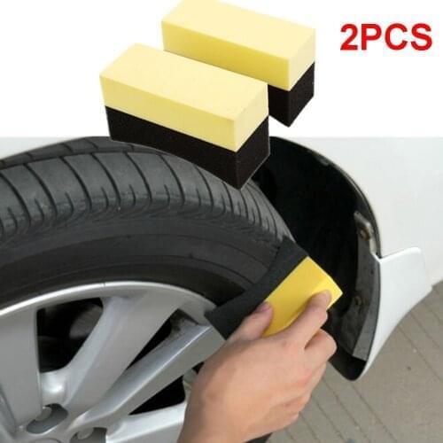 2Pcs U-Shape Auto Wheels Brush Sponge Tools Applicator For Tire Hub Cleaning Washing Dressing Waxing Polishing Sponge Brush