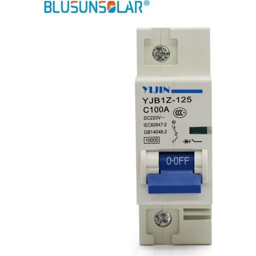 20 pieces/lot 1P 100A DC220V DC Circuit Breaker MCB For PV Solar System DL0226