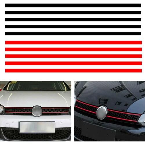 40cm Car Strip Sticker Reflective Stickers Front Hood Grille Decals Car Styling Auto Decoration For Golf 6 7 Tiguan