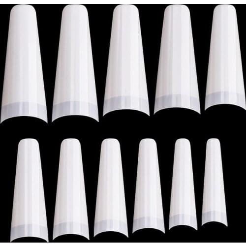 550pcs Manicure Fake Nails Tips White Full Card Nail Art Display Practice Acrylic UV Gel Varnish Tool Manicure