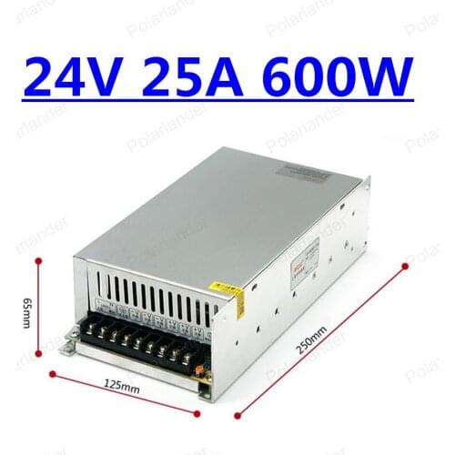 600W 24V 25A Single Output Switching power supply for LED Strip light