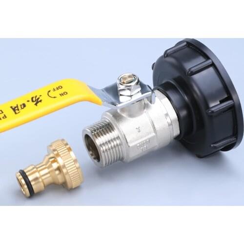Water Tank Adapter 1/2'' 3/4'' 1'' Thicken outer tap Connector Garden Hose Connector for IBC Water Tank 1PCS
