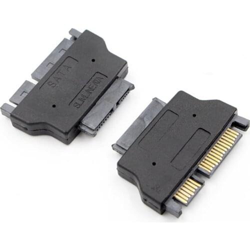 Slimline SATA Adapter Serial ATA 7+15 22pin Male To Slim 7+6 13pin Female Adapter For Desktop Laptop HDD CD-ROM Hard Disk Drive