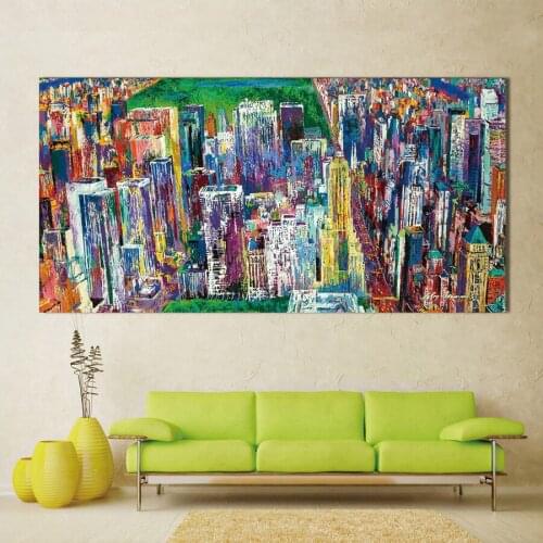 Diamond painting Manhattan Panorama full square round diy diamond embroidery abstract city landscape mosaic 3d picture L832