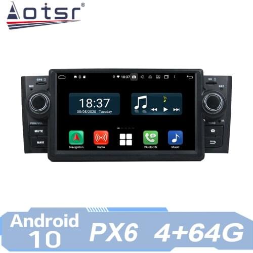 AOTSR Car Radio Auto Android 10 For Fiat Grande Punto Linea 2007 - 2012 GPS Navigation Multimedia Player Carplay PX6 AutoRadio