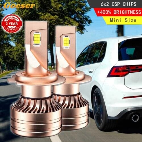 Car Light 12CSP Chip H7 H4 9012 9006 9005 H1 H11 Low Beam High Beam 2 year Warranty Mini Size 12V 6000K 12000LM Canbus