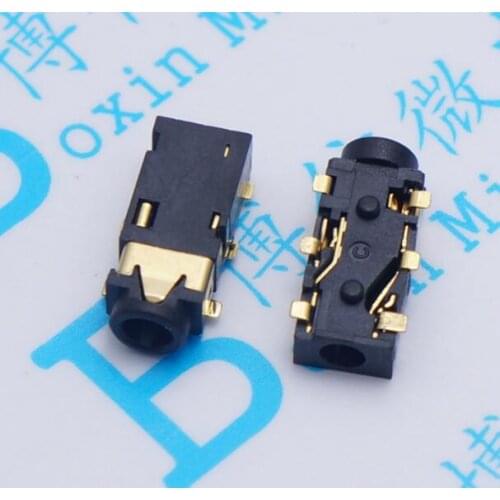 Free Shipping PJ-242 2.5MM Headphone jack socket female connector for Audio video 3+3 SMD 6P best quality