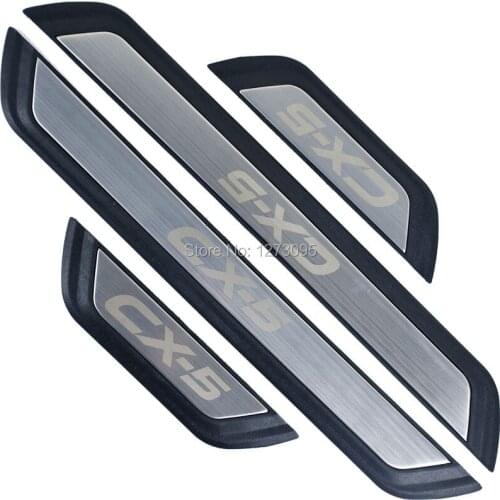 For Mazda CX-5 CX5 KF Accessory 2021 2020 2019-2017 Stainless Car Door Sill Scuff Plate Protectors Trim Kick Guard Pedal Styling