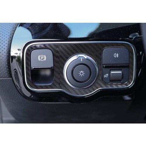 For Mercedes Benz A Class W177 V177 A180 A200 A220 A250 2019 2020+ Car Accessories Headlight Switch Control Trim Cover Sticker