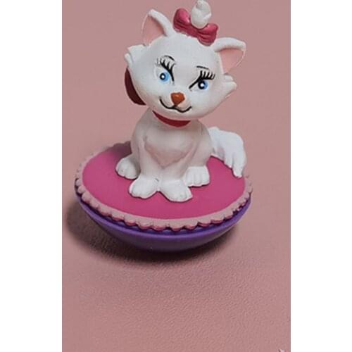 Disney Marie Cat Action Figure Dolls Toys Mini Size 1.5" Marie Cat Animal Figures Gifts for Children The Aristocats Collection