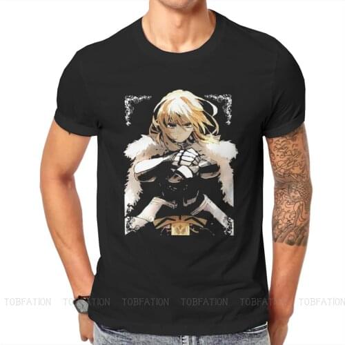 Saber Graphic TShirt Fate Stay Night Japanese Novel Manga Shirou Emiya Holy Grail Creative Streetwear Leisure T Shirt Male