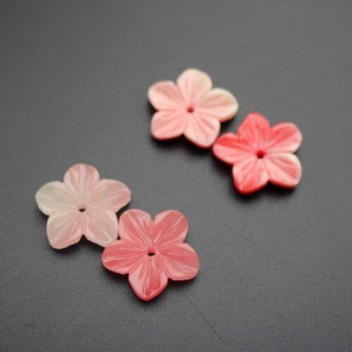 10pcs/Lot #8132 Carved 19mm Flowers Space parts Double Pink Color Artificial Coral Findings for Jewelry making