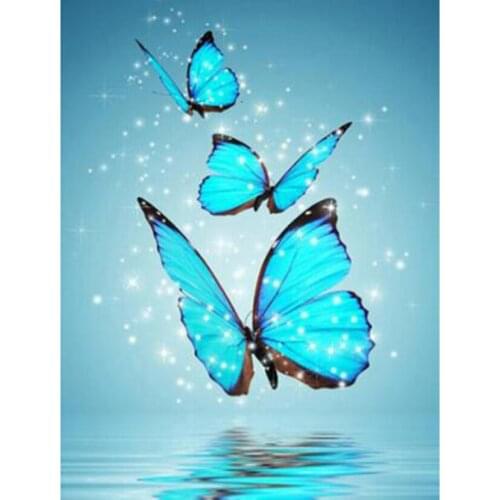 5D DIY Animal Picture Beautiful Butterfly Picture Square/Round Diamond Cross Stitch Embroidery Home Decoration Artwork WG3016