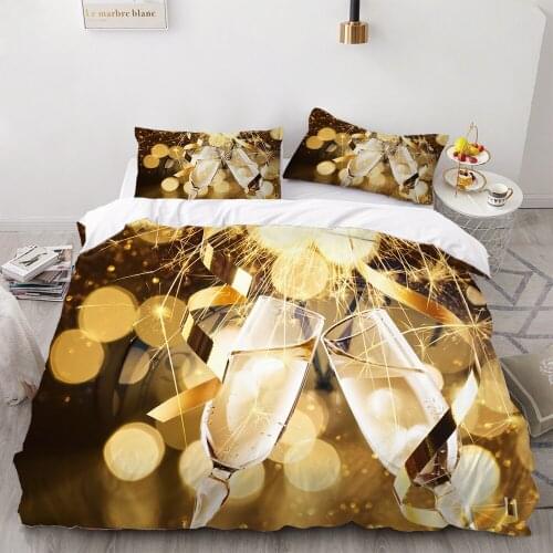 2/3 Pieces Cocktail/Champagne Bedding Set Drink Red Wine Duvet Cover Bedding Luxury Home Textile Bed Quilt Cover Kids Bedspread